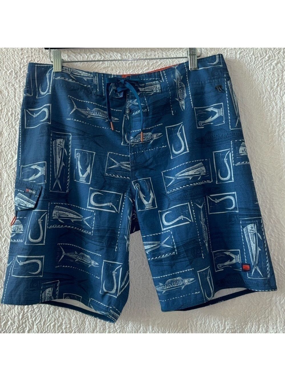 Vintage Cova Printed Board Shorts